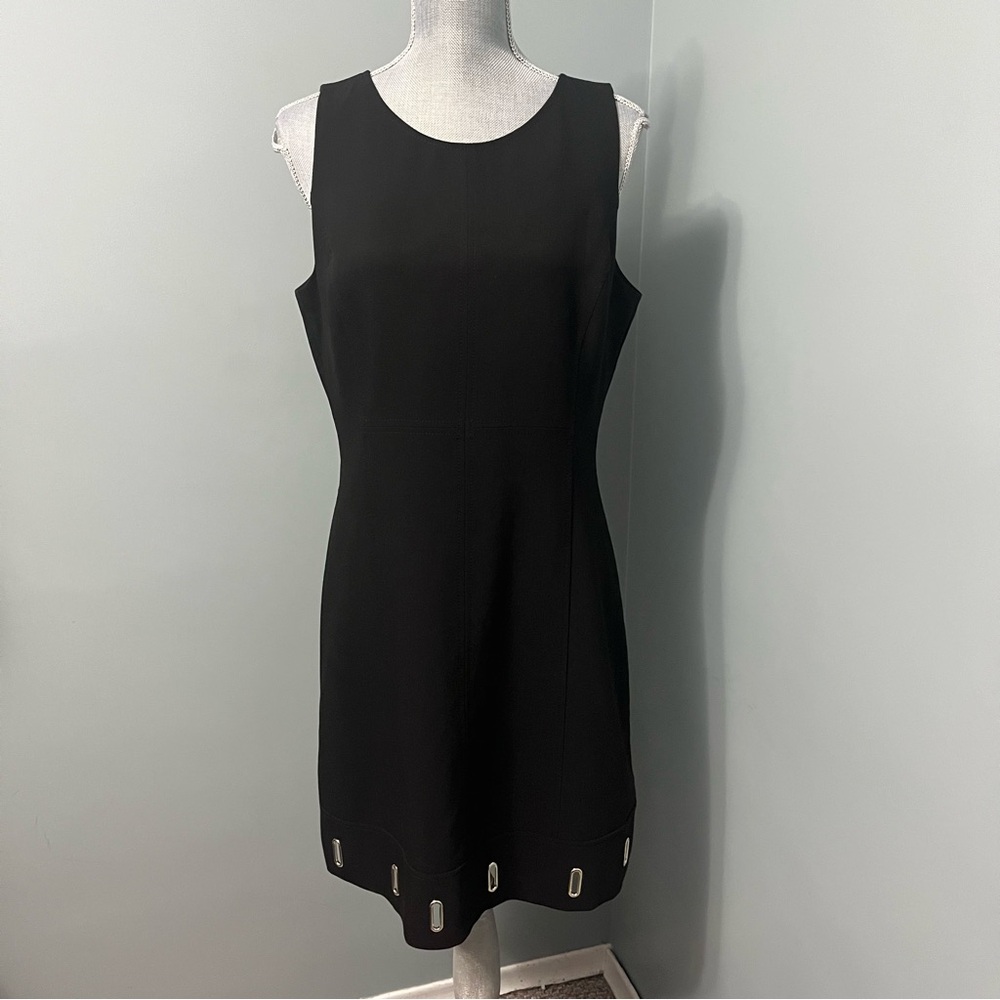 WHITE HOUSE BLACK MARKET Black Midi cocktail Dress women’s size 10 Sleeveless